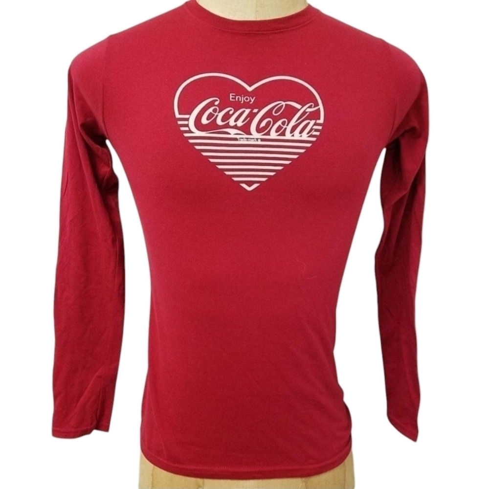 MEN'S COCA Cola Logo Long Sleeve Shirt. Small